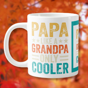 Grappig "Papa als een opa alleen maar cooler" Extra Grote Beker