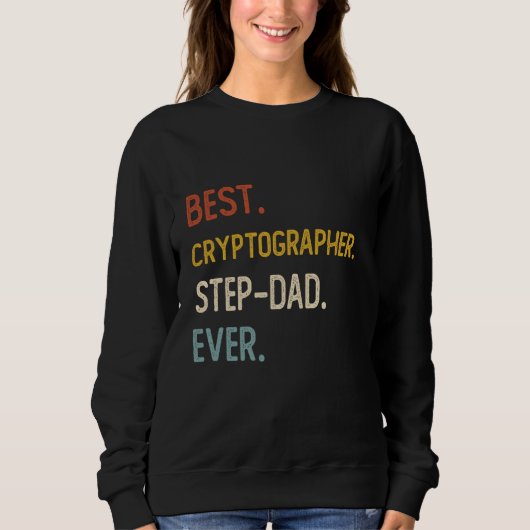 Grappig Papa Beste Cryptograaf Step-Dad Ooit Shirt (Voorkant)