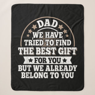 Grappig Papa Gezegde Grafische Vintage Papa Vader Sherpa Deken