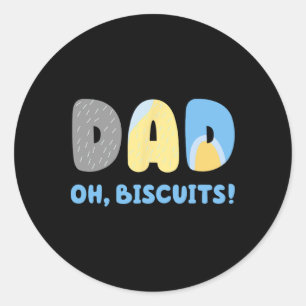 Grappig papa haat koekjes bijpassend Shirt voor Ma Ronde Sticker