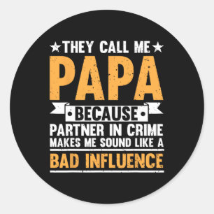 Grappig Papa ontwerp voor opa Papi Papaw van Gran Ronde Sticker