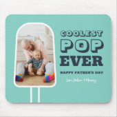 Grappig papa Pun Coolest Pop Leuke Vaderdag Muismat (Voorkant)