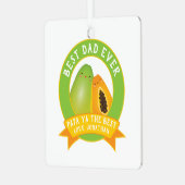 Grappig Papa Ya De Beste Schattigee Vader en Zoon Metalen Ornament (Voorkant links)