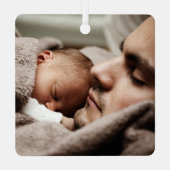 Grappig Papa Ya De Beste Schattigee Vader en Zoon Metalen Ornament (Achterkant)