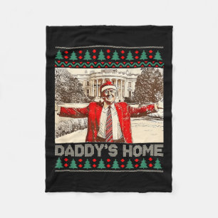 Grappig Papa's Home Trump Lelijke Kerst Xmas Pajam Fleece Deken
