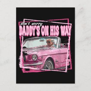 Grappig papa's huis Trump Pink 2024 Take America B Informatiekaartje