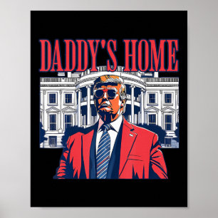 Grappig papa's huis Trump Pink 2024 Take America B Poster
