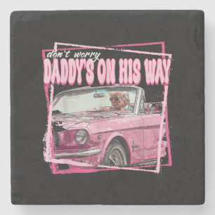 Grappig papa's huis Trump Pink 2024 Take America B Stenen Onderzetter