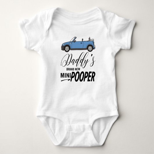 Grappig - Papa's mini Pooper-Baby Romper (Voorkant)