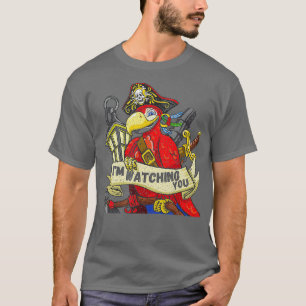Grappig papegaaien die je t-shirt zegt dat ik kijk