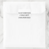 Grappig pardon citate Witty Manly Typography Quott Vierkante Sticker (Tas)