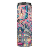 Grappig Parijs Dreamscape met vlinders Thermosbeker (Achterkant)