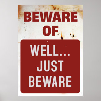 Grappig, pas op poster