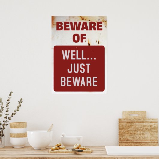 Grappig, pas op poster (Keuken)