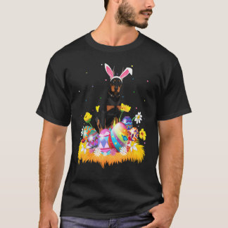 Grappig Pasen Ei Dobermann Hond Pasen Zondag T-shirt