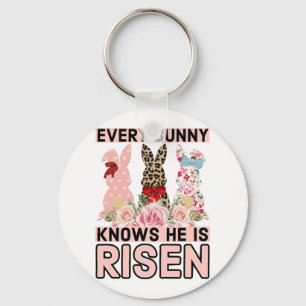 Grappig Pasen Jezus, elke konijn weet dat hij is o Sleutelhanger