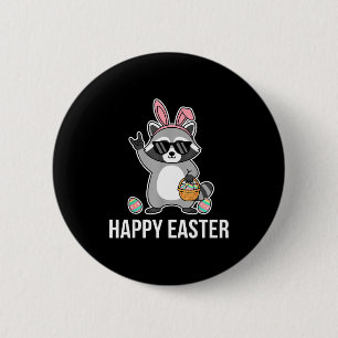 Grappig Pasen wasbeerkostuum peuter eierjacht Ronde Button 5,7 Cm
