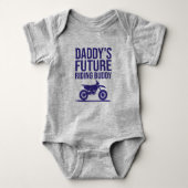 Grappig Pasgeboren Motorfiets Gift Romper (Voorkant)