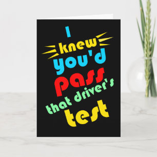 Grappig passeren drivers test gefeliciteerd kaart