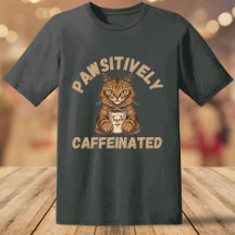 Grappig Passief Cafeïnehoudende met Kat en Koffie