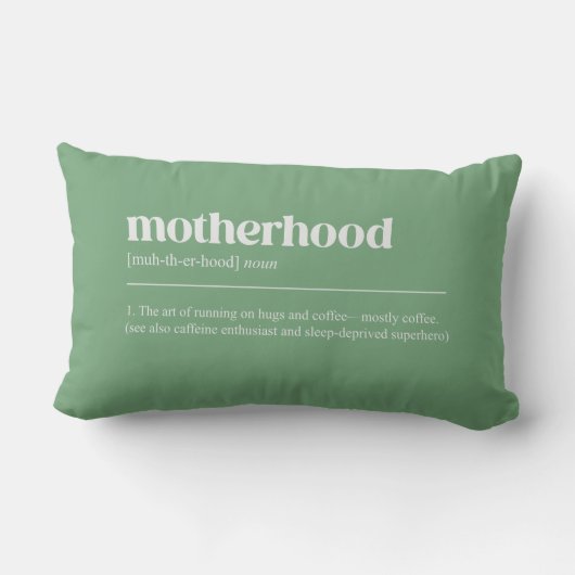 Grappig Pastel Moederschap Definitie Bloemenpatroo Kussen (Achterkant)