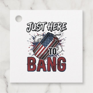 Grappig Patriotisch Vuurtje Vintage 4 juli T-shirt Bedankjes Labels