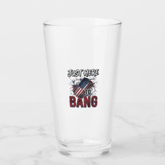 Grappig Patriotisch Vuurwerk Vintage 4 juli T-shir Glas