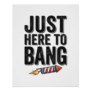 Grappig Patriotisch Vuurwerk Vintage T-shirt Ontwe Perfect Poster