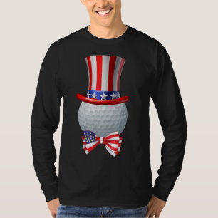 Grappig patriottisch Amerika vlag Golf 4 juli mam T-shirt
