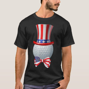 Grappig patriottisch Amerika vlag Golf 4 juli mam T-shirt