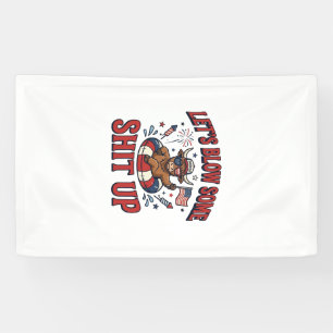 Grappig Patriottisch Hooglandrund Vuurwerk Shirt ( Spandoek