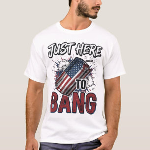 Grappig Patriottisch Vuurwerk Vintage 4 juli T-shi T-shirt