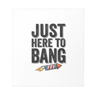 Grappig Patriottisch Vuurwerk Vintage T-shirt Ontw Notitieblok