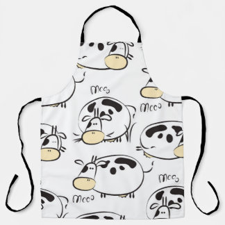Grappig patroon met kinderlijke dieren.  clip- schort