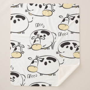 Grappig patroon met kinderlijke dieren.  clip- sherpa deken