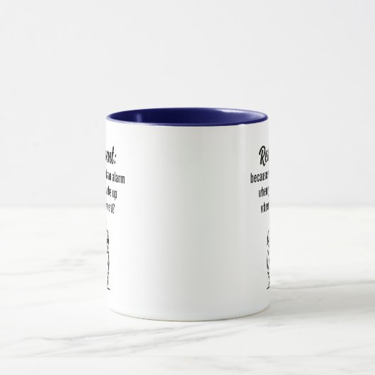 Grappig pensioen die een alarm nodig heeft mok (Midden)