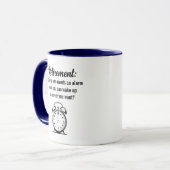 Grappig pensioen die een alarm nodig heeft mok (Voorkant links)