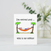 Grappig pensioen humor briefkaart (Staand voorkant)