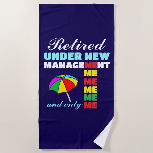 Grappig pensioen in de zon strandlaken (Voorkant)