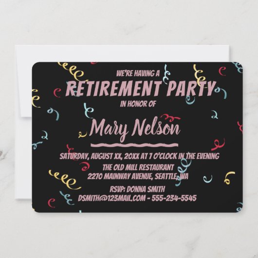 Grappig Pensioen Party Antiek Auto Roze Kaart (Achterkant)