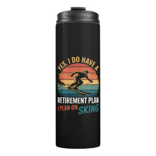 Grappig Pensioenplan Ski met Pensioen Thermosbeker