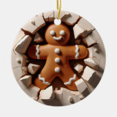 Grappig peperkoek Wall-Break Kerst Ornament (Voorkant)