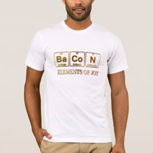 Grappig periodiek tafelvarkensvlees, Bacon Humor F T-shirt