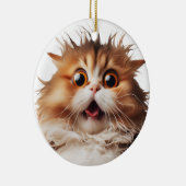 GRAPPIG PERZISCH KAT VERRAST KAT GEZICHT KERAMISCH ORNAMENT (Rechts)