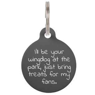 Grappig Pet Quote met Schattige Paw Dark Grey Lost Huisdierpenning