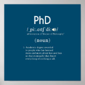 grappig phd-definitievenster poster (Voorkant)