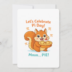 Grappig Pi-dier met taart – Cadeau voor wiskundeli Kaart