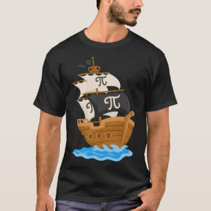 Grappig Pi-rate Ship Happy Pi Day Wiskunde Lover G T-shirt