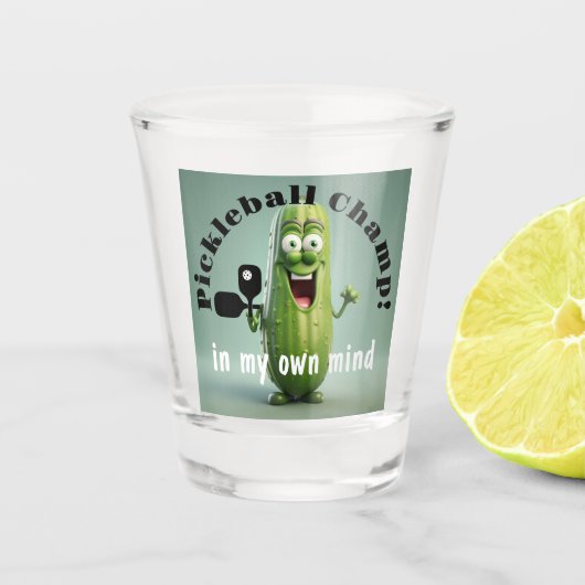 Grappig Pickleball Champ Shot Glass Glas (Voorkant)