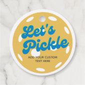 Grappig pickleball laten we gepersonaliseerde teks bedankjes labels (Achterkant)